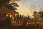 George Caleb Bingham Shooting for the Beef oil on canvas